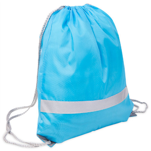 Рюкзак мешок RAY со светоотражающей полосой (голубой)