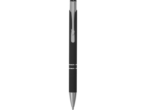 Ручка металлическая шариковая Legend Gum софт-тач, черный