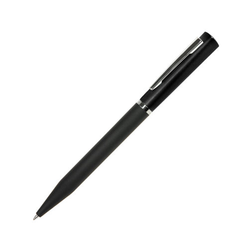 Ручка шариковая M1, пластик, металл, покрытие soft touch (черный)