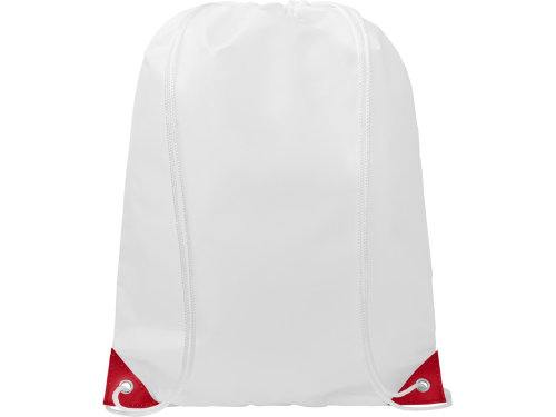 Рюкзак со шнурком Oriole, имеет цветные края, красный
