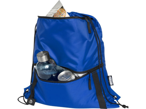 Изолированная сумка со шнурком Adventure объемом 9 л из переработанных материалов, соответствующих стандарту GRS, синий