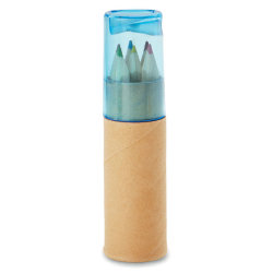 6 цветных карандашей (прозрачно-голубой)