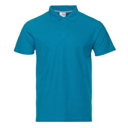 Рубашка поло мужская STAN хлопок/полиэстер 185, 04, лазурный