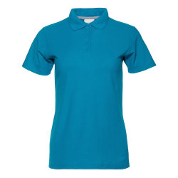 Рубашка поло женская STAN хлопок/полиэстер 185, 04WL, лазурный