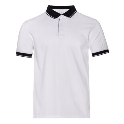 Рубашка поло мужская STAN с контрастными деталями хлопок/полиэстер 185, 04С, белый