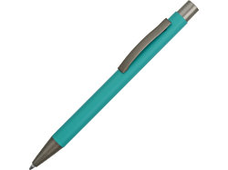 Ручка металлическая soft touch шариковая Tender, бирюзовый