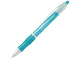 SLIM. Шариковая ручка с противоскользящим покрытием, Голубой