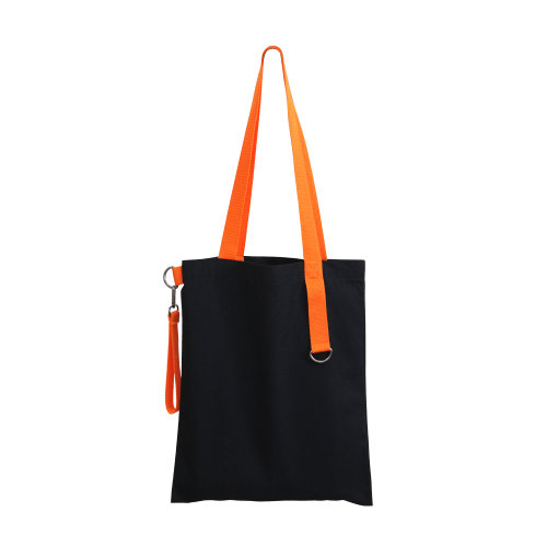 Шоппер Superbag black с ремувкой 4sb, чёрный с оранжевым