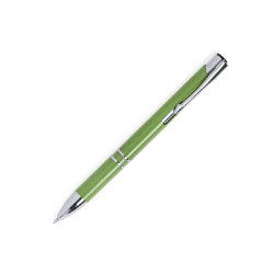 Ручка шариковая NUKOT, зеленый;  пластик со стружкой пшеничной соломы, хром; синие чернила (зеленый)