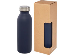 Бутылка Riti объемом 500 мл с медной обшивкой и вакуумной изоляцией , темно-синий