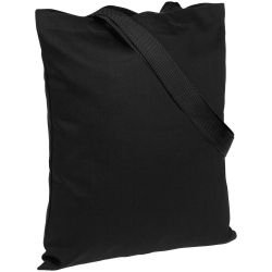 Холщовая сумка BrighTone, черная с черными ручками