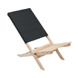 Складной пляжный стул (черный)
