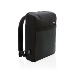 Антикражный рюкзак Swiss Peak 15"  с RFID защитой и разъемом USB, черный