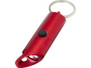 Flare светодиодный фонарик из переработанного алюминия и открывалка для бутылок с брелоком - Красный