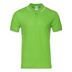 Рубашка поло мужская STAN с окантовкой хлопок/полиэстер 185, 04T, ярко-зелёный