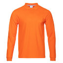 Рубашка поло мужская STAN длинный рукав хлопок/полиэстер 185, 04S, оранжевый