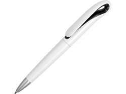 Ручка шариковая Swansea, белый/черный, синие чернила