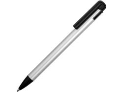 Ручка металлическая шариковая Loop, серебристый/черный