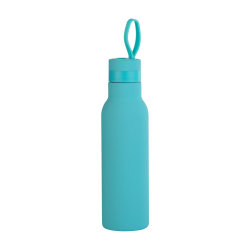 Бутылка для воды "Фитнес" 700 мл, покрытие soft touch, бирюзовый