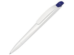 Ручка шариковая пластиковая Stream, белый/темно-синий