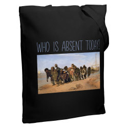 Холщовая сумка Who Is Absent Today, черная