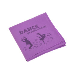 Салфетка из микрофибры спортивная "Тонус" с гравировкой "Танцы", фиолетовый