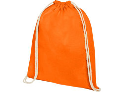 Рюкзак со шнурком Oregon хлопка плотностью 140 г/м², оранжевый