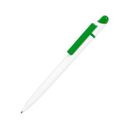 MIR, ручка шариковая, зеленый/белый, пластик (белый, зеленый)