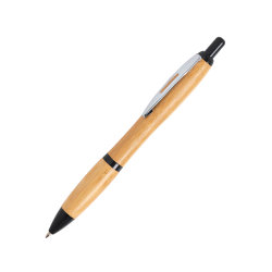 DAFEN, ручка шариковая, бамбук, пластик, металл (черный)