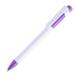 Ручка шариковая MAVA (белый, фиолетовый)