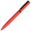 Ручка шариковая MIRROR BLACK, покрытие soft touch (красный)