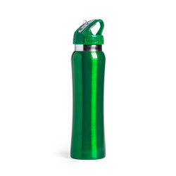 Бутылка для воды SMALY с трубочкой, нержавеющая сталь (зеленый)