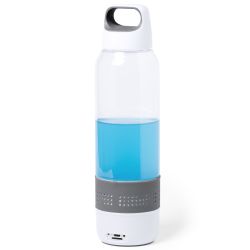 Бутылка для воды PADOW с  bluetooth колонкой, 500 мл, пластик (серый)
