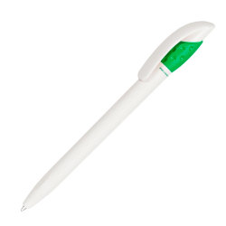 Ручка шариковая из биоразлагаемого пластика GOLF GREEN (белый, зеленый)
