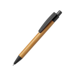 Ручка шариковая SYDOR, бамбук, пластик с пшеничным волокном (черный)