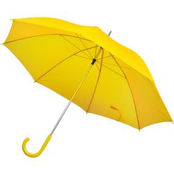 Зонт-трость с пластиковой ручкой, механический (желтый)