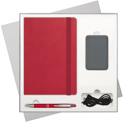 Подарочный набор Marseille soft touch BtoBook/Alt/Vogue (Ежедневник недат А5, Ручка, Power Bank)