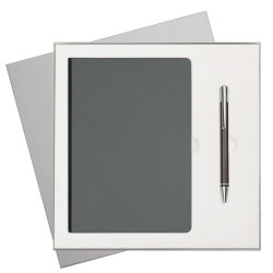 Подарочный набор Spark/Regatta, серый (ежедневник недат А5, ручка)