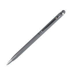 TOUCHWRITER, ручка шариковая со стилусом для сенсорных экранов, серый/хром, металл   (серый)