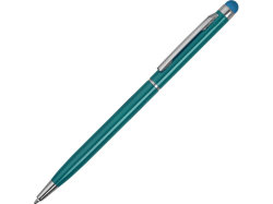 Ручка-стилус металлическая шариковая Jucy, бирюзовый